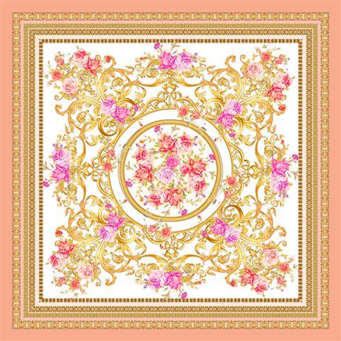Grand foulard Tessago in seta 100% twill 110x110 cm