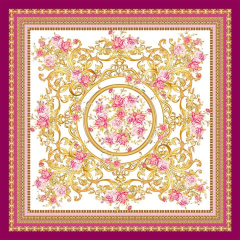 Grand foulard Tessago in seta 100% twill 110x110 cm