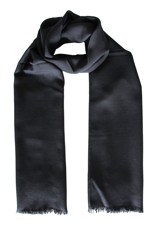 100% Wool Stole var Black