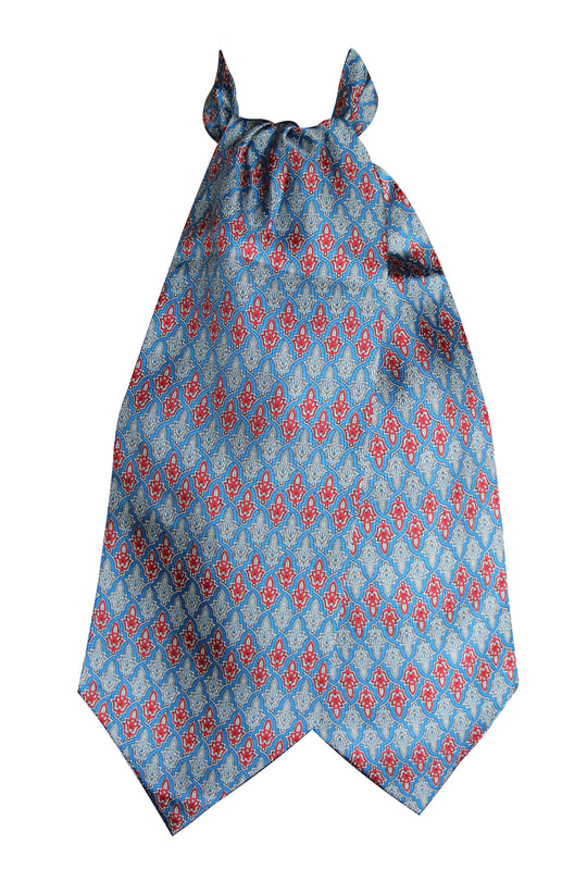 Ascot Tessago in seta 100% azzurro polvere