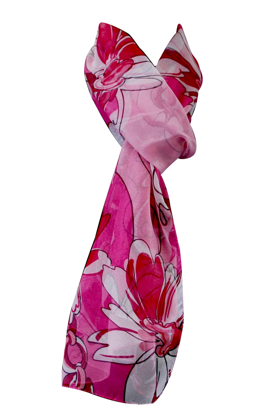 Stola Chiffon poly 100 % dis 54357 var 22 fuxia
