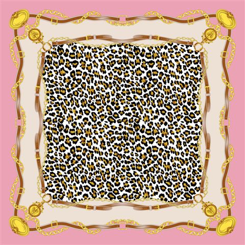 Foulard Tessago in seta 100% 90x90 rosa, disegno T62101