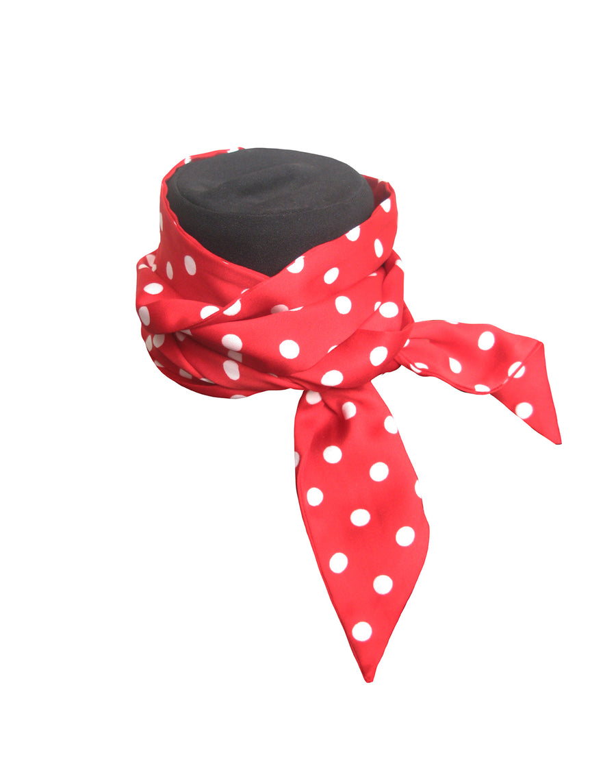 Twilly poly 100% polka dot design, red variant