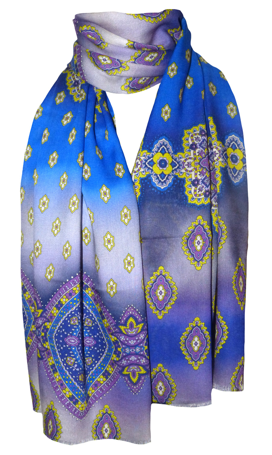 Stola misto lana disegno 54117 variante 21 royal