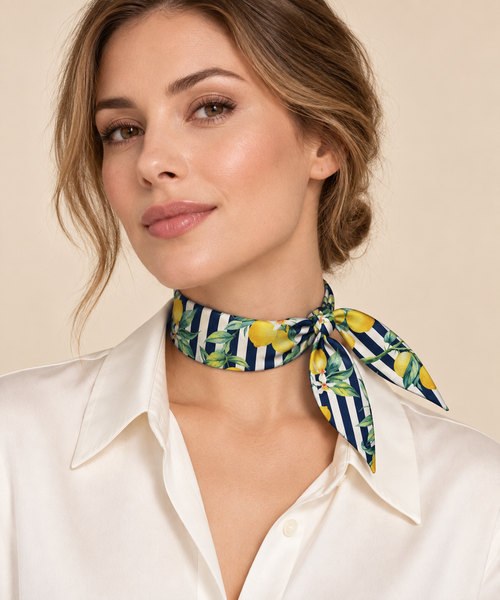 Twilly Satin Poly 100% 92864 - var 6 — foto Tessago indossata