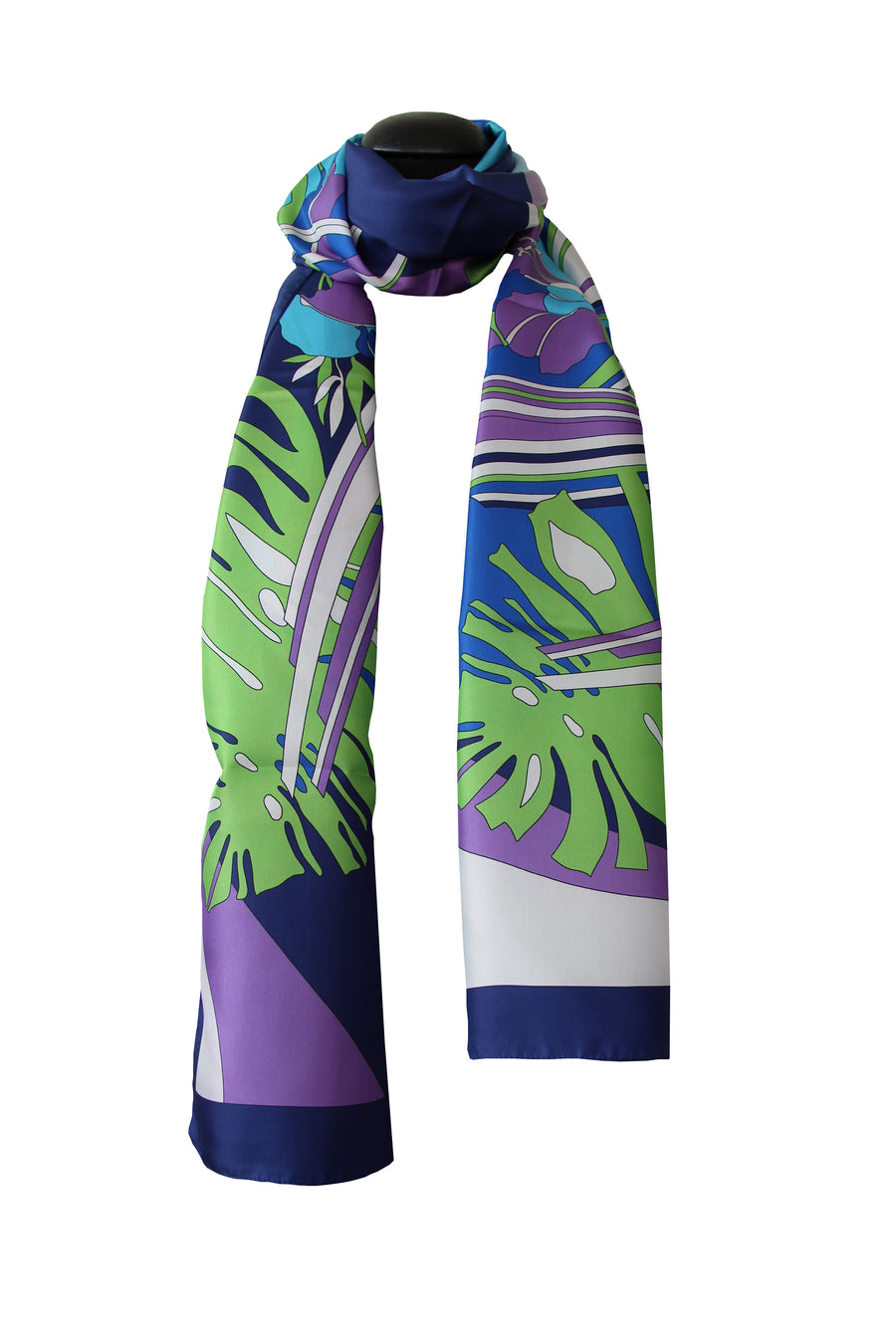 Stola Tessago in seta 100% blu