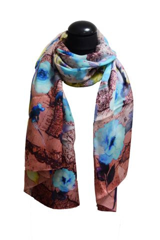 Stola Tessago in seta raso 100% 70x180 cm