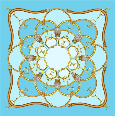 Grand foulard Tessago in seta 100% 110x110 cm