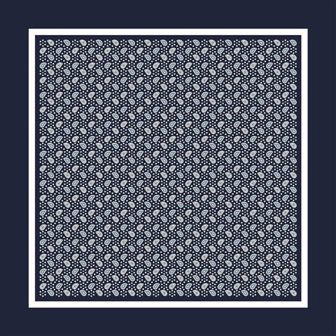 Foulard Poly 100% dis 71217 var blu