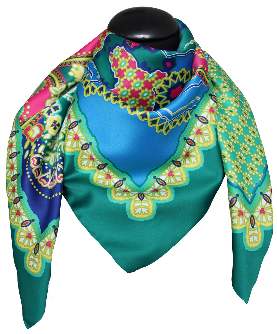 Foulard poly 100 % dis 62828 var 10 verde