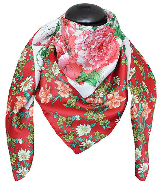 100% poly scarf dis 92640 var 3 red and green