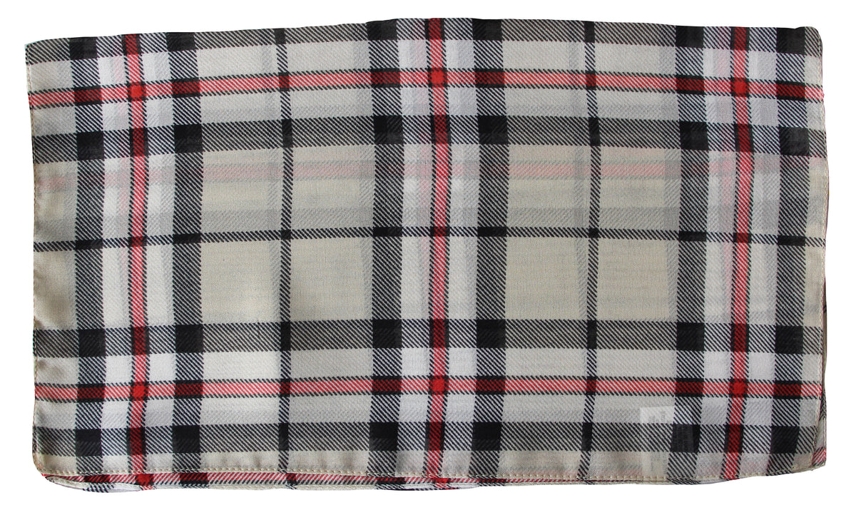 Tessago Sciarpa In Voile Di Poliestere - Misura 35x160 Cm, Fantasia Rosa, Prodotta In Italia