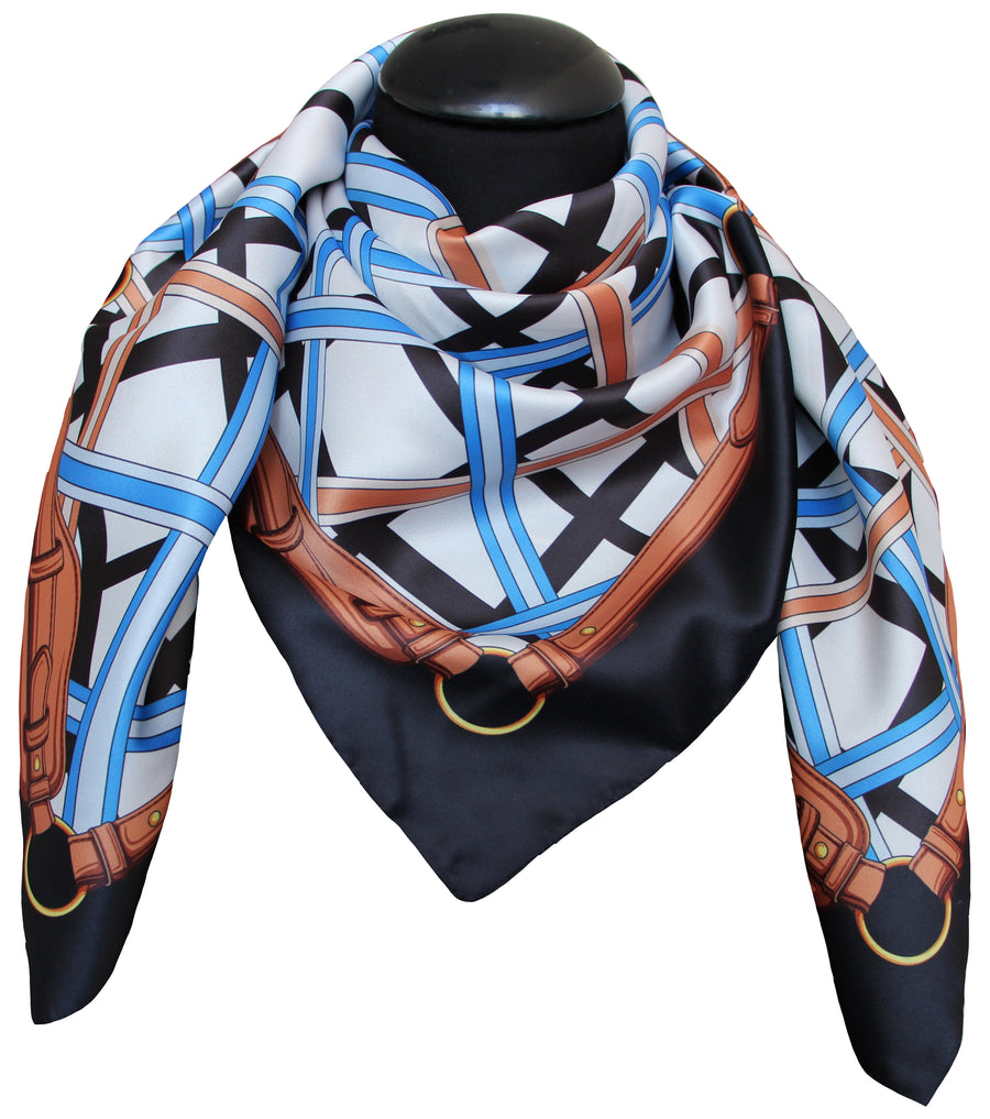 foulard poly 100%   dis 62687 var 2 blu azzurro