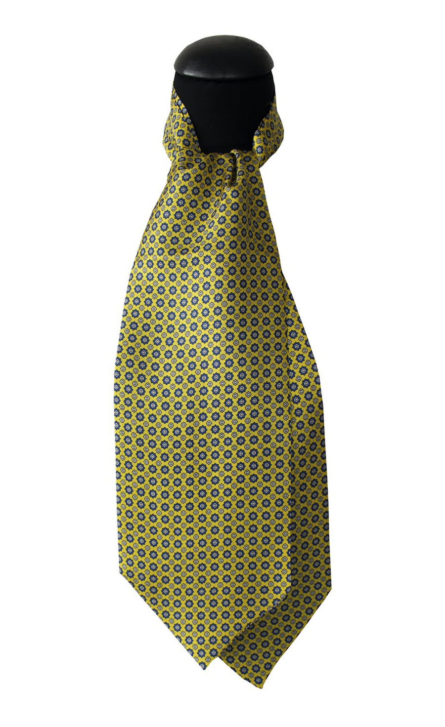 Ascot Tessago in seta 100% giallo disegno 56774