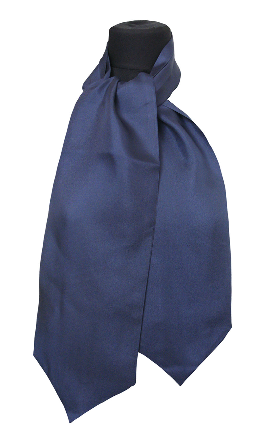 Ascot Tessago in seta 100% tinta unita blu