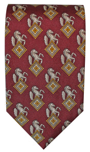 cravatta Seta 100%  stampata dis 6914 bordeaux