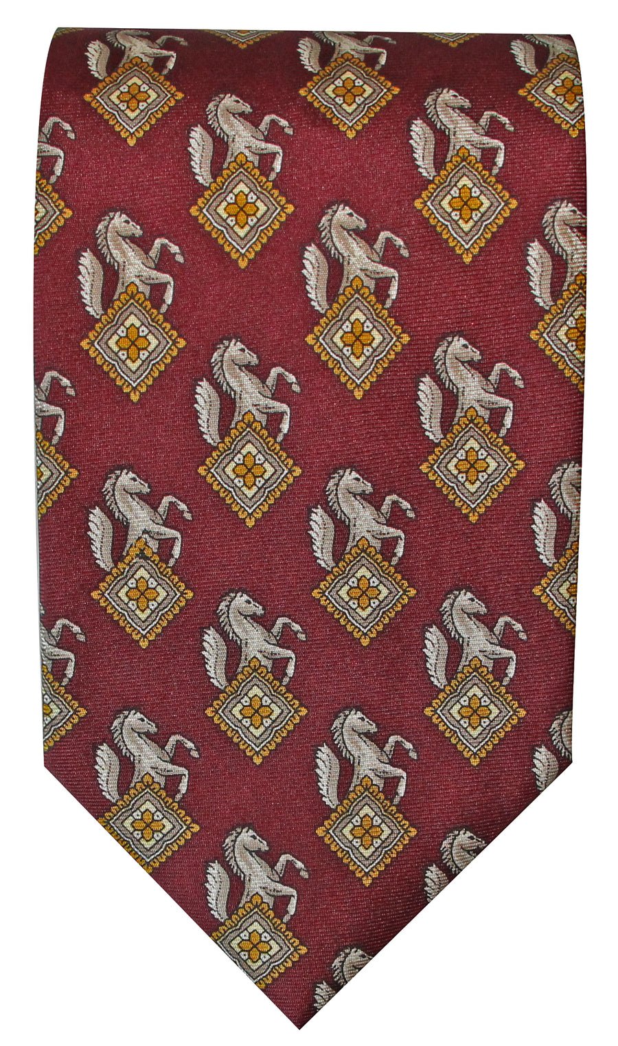 Cravatta Tessago in seta 100% stampata bordeaux