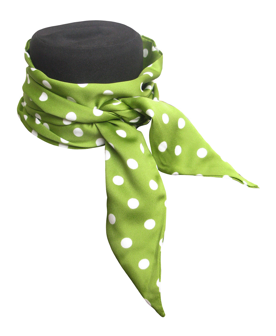Twilly poly 100% disegno pois variante verde - bianco