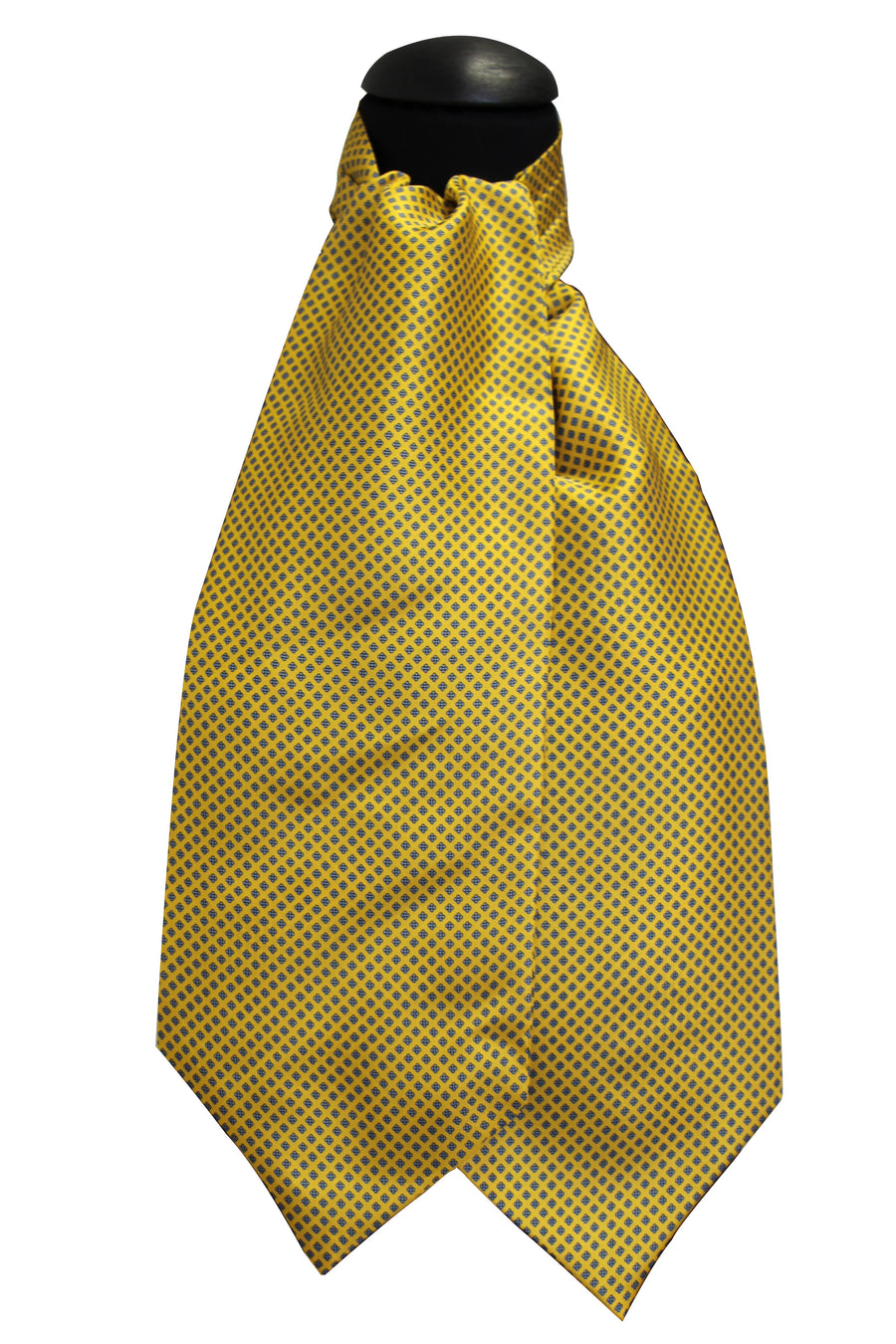 Ascot Tessago in seta 100% giallo disegno 19