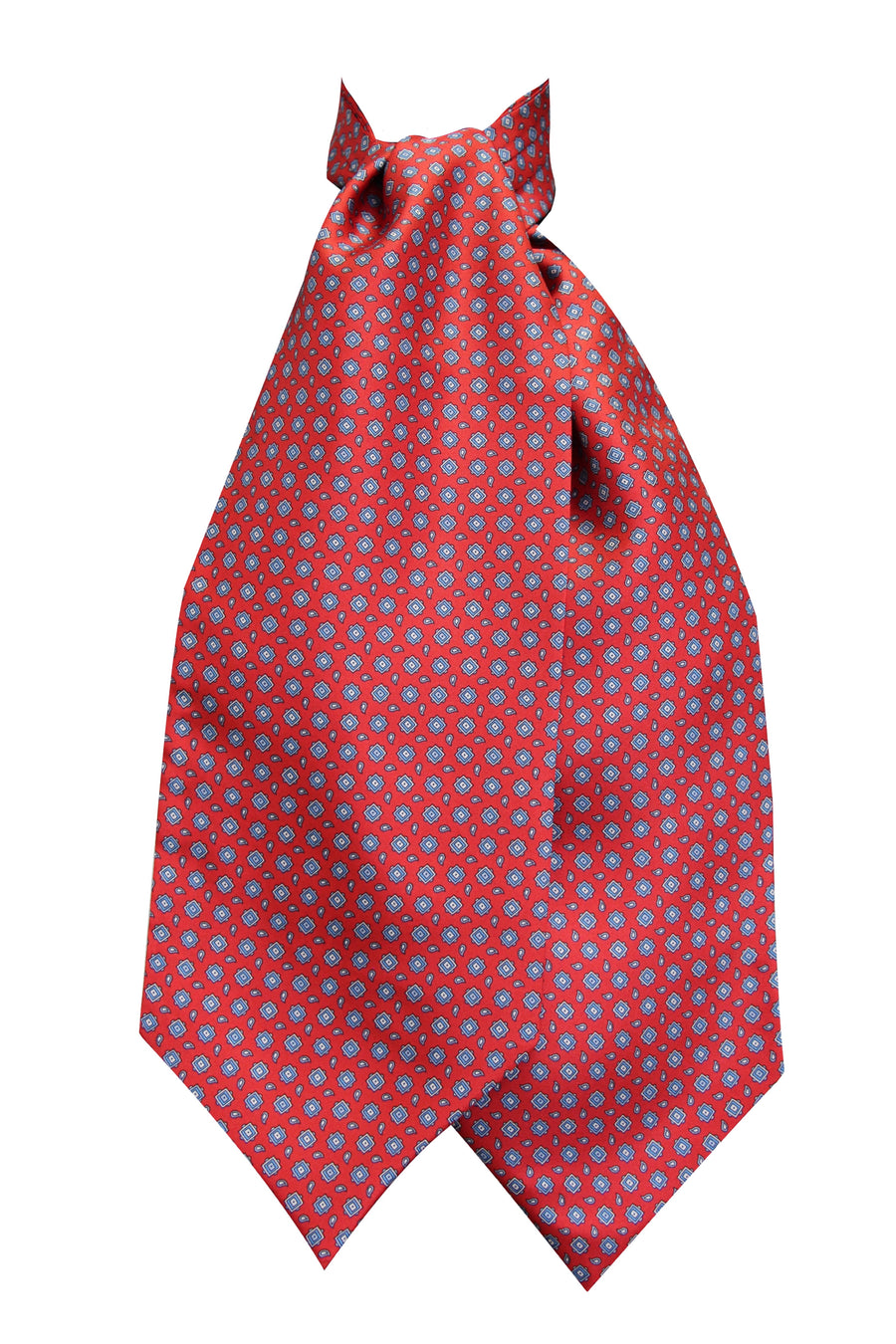 Ascot Tessago in seta 100% rosso disegno 12278