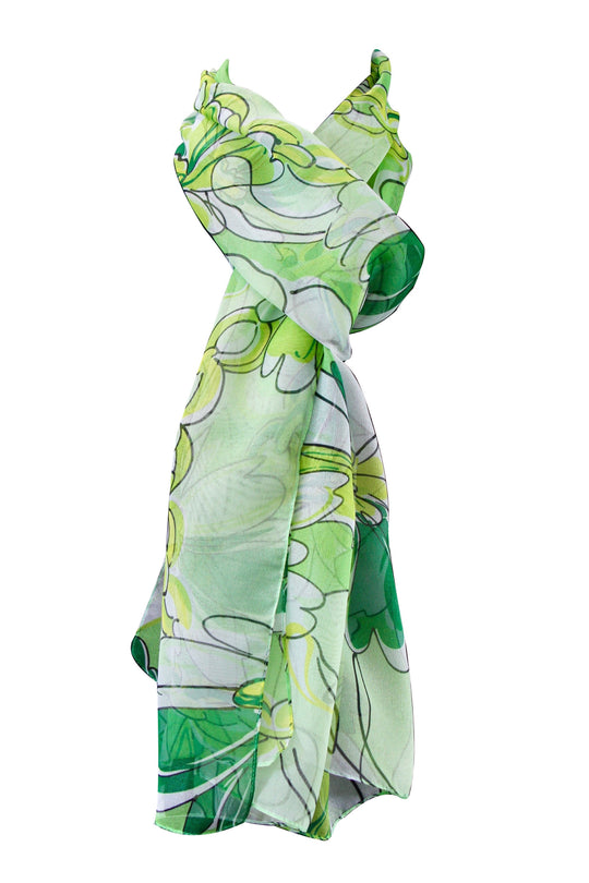 Stole Chiffon Poly 100% Dis 54357 var 23 Green