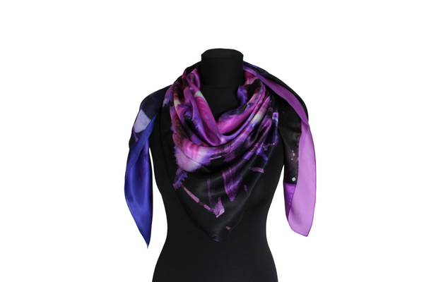 Grand Foulard Raso Seta 100% dis 57650 var 3