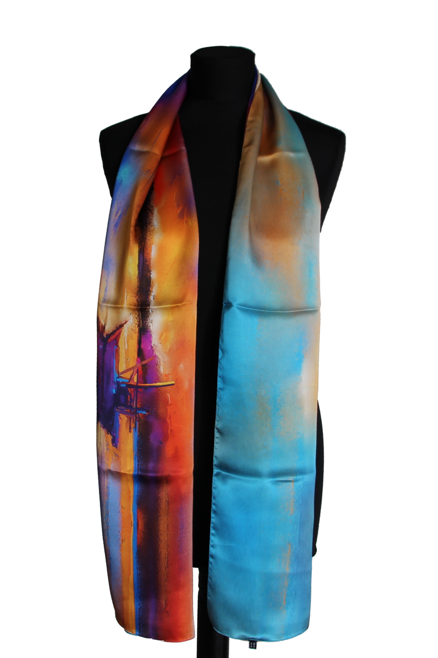Sciarpa Tessago in seta raso 100% 45x180 cm