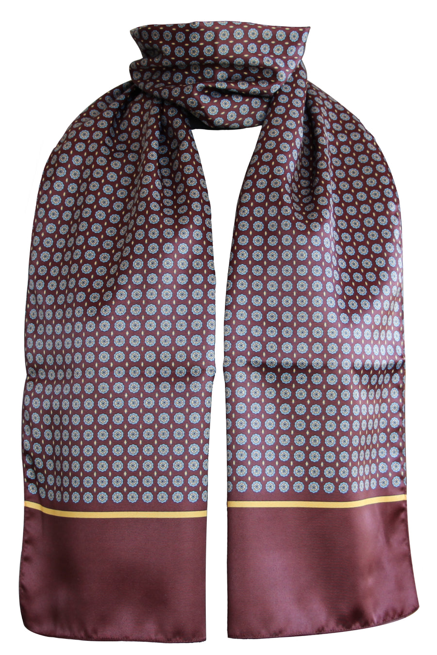Sciarpa Raso Poly Dis 57696 var 8 Marrone