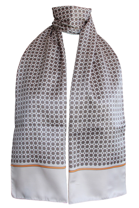 Ecru Men's Satin Scarf 35x160 cm
