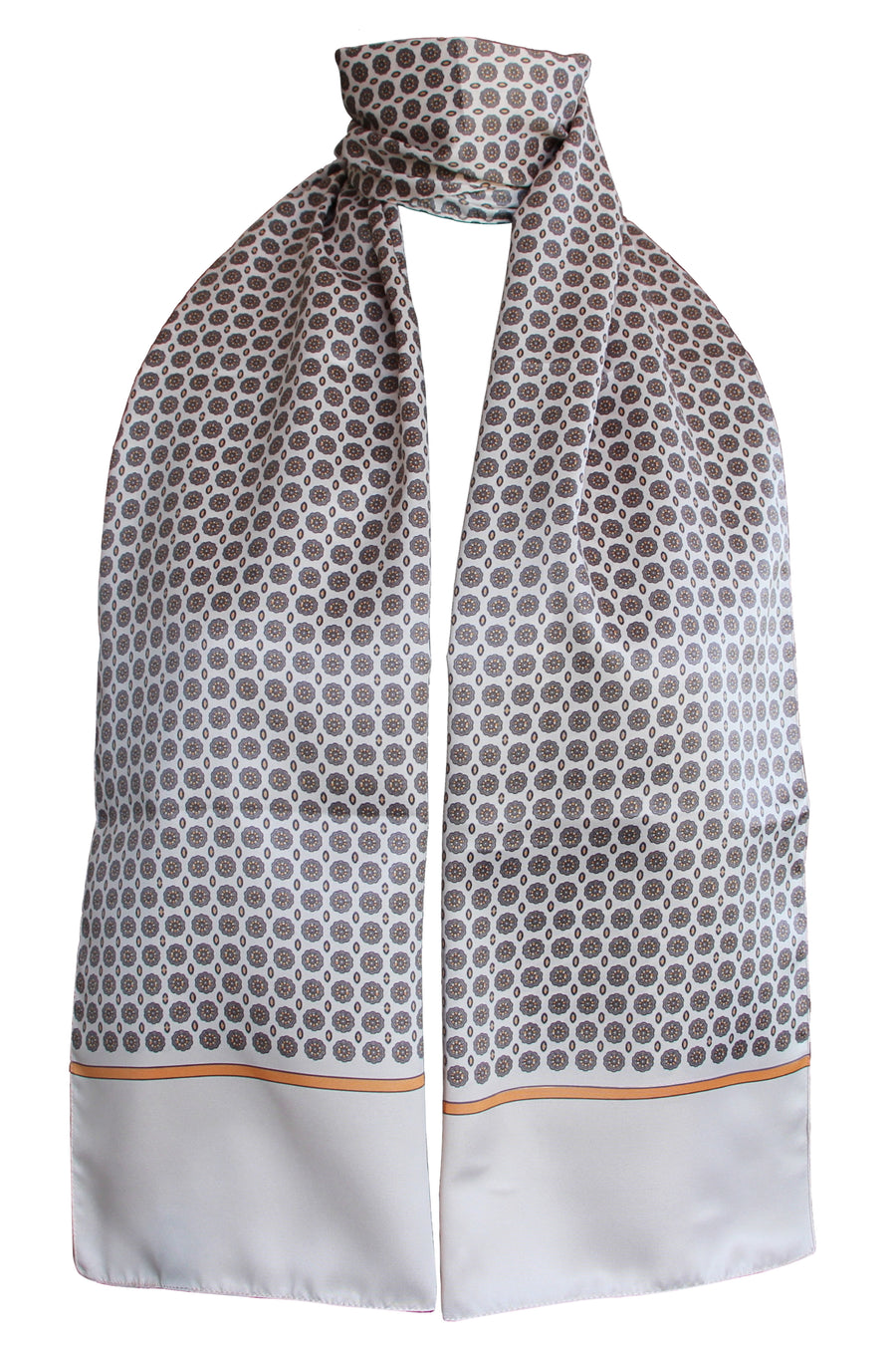 Sciarpa Raso Poly Dis 57696 var 5 Ecrù