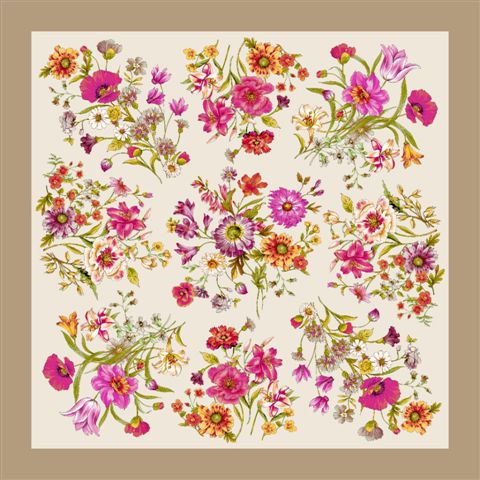 Foulard Poly dis T90004 var 39 Beige