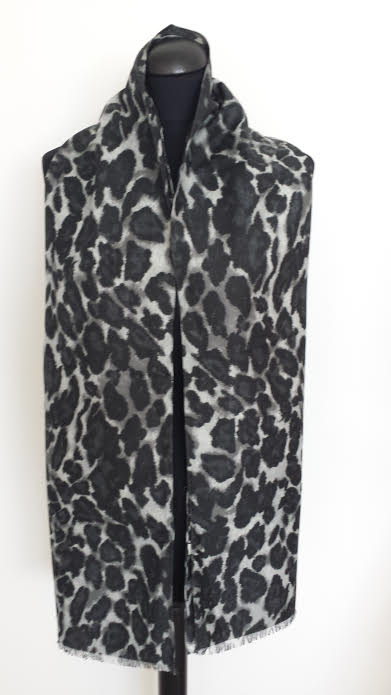 Sciarpa Poliwool pl 100%  dis Maculato grigio